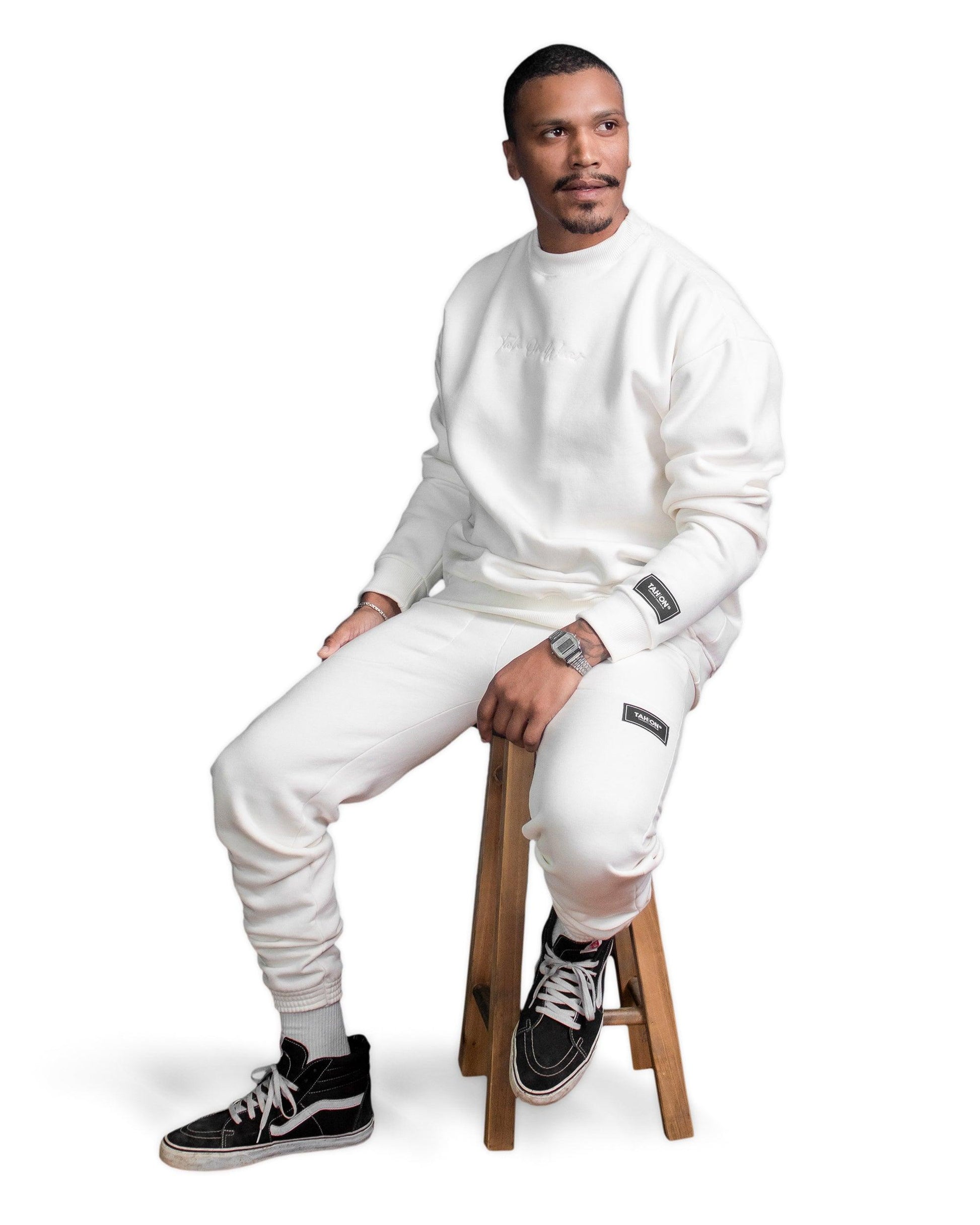 Calça Moleton Tah ON Street Jogger OFF White - Tah On