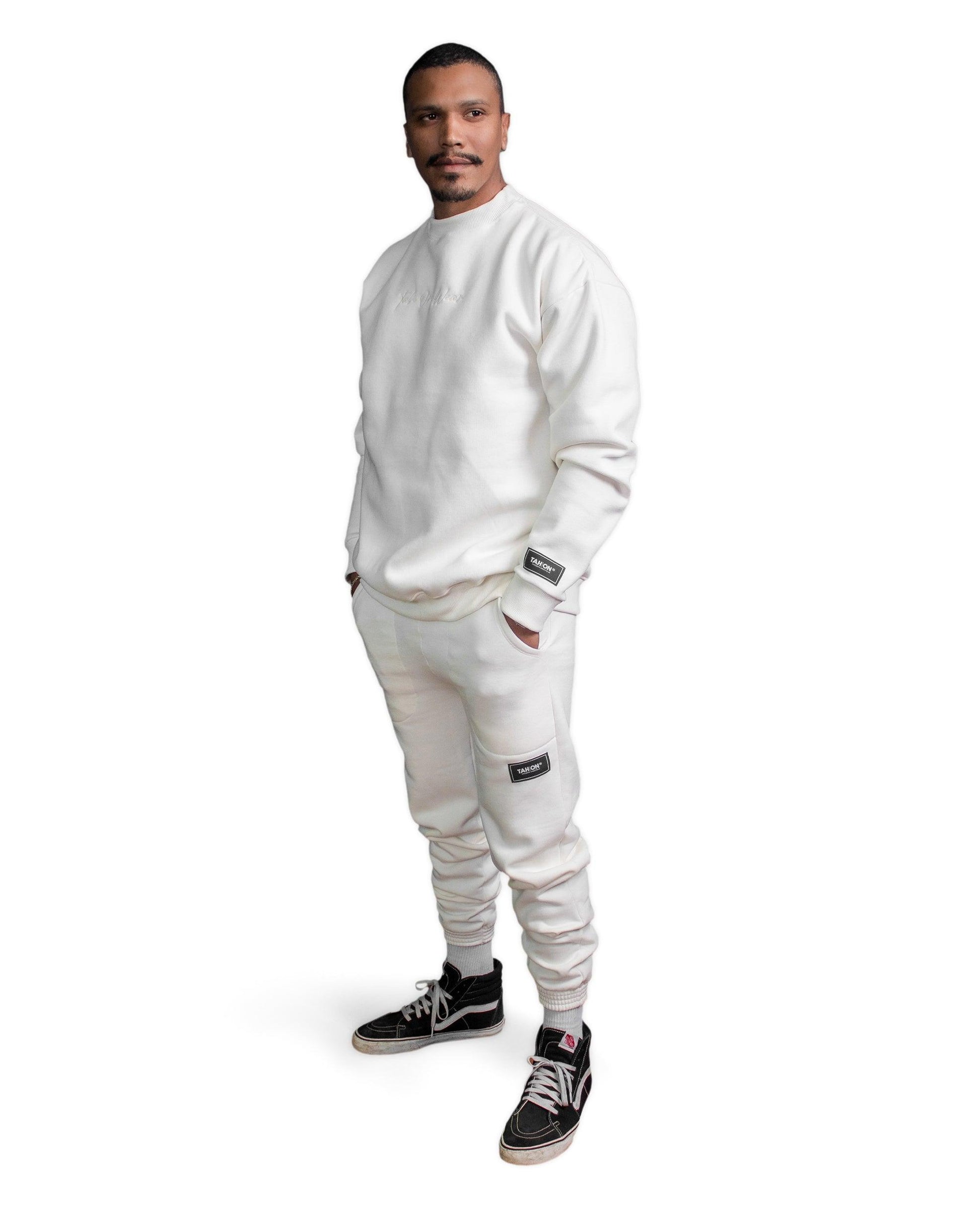 Calça Moleton Tah ON Street Jogger OFF White - Tah On