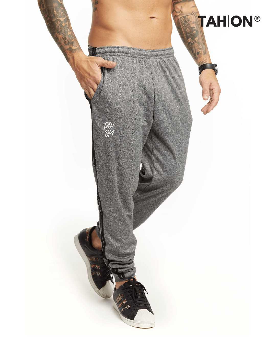 Calça Moleton Tah ON Jogger Collection Cinza Mescla - Tah On